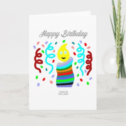 誕生日キャンドルグリーティングカード サンキューカード (正面)