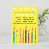 誕生日キャンドルバースデーパーティー 招待状 (スタンド正面)