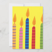 誕生日キャンドルバースデーパーティー 招待状 (裏面)