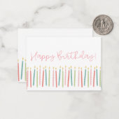 誕生日キャンドルフラットノートカード ノートカード (正面/裏面インサイチュ)