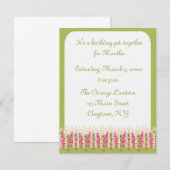 誕生日キャンドル招待状 招待状 (正面/裏面)