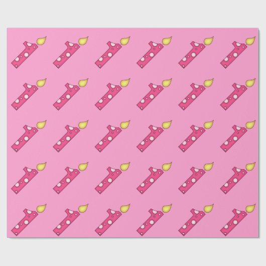 誕生日キャンドル–1歳 ラッピングペーパー (フラット)