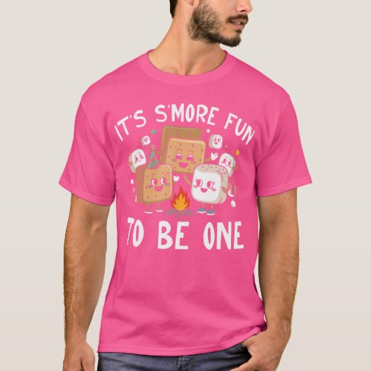 誕生日キャンピングマーシュマロIt'S'Moreおもしろい Tシャツ (正面)