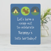 誕生日キャンプアウト 招待状 (スタンド正面)