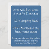 誕生日キャンプアウト 招待状 (裏面)