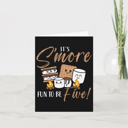 誕生日キャンプファイアマーシュマロBにはS'moreおもしろい カード (正面)