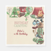 誕生日キャンプ自然ハイキング子供へ スタンダードランチョンナプキン (正面)