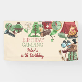 誕生日キャンプ自然ハイキング子供へ 横断幕