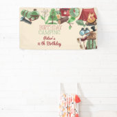 誕生日キャンプ自然ハイキング子供へ 横断幕 (インサイチュ)