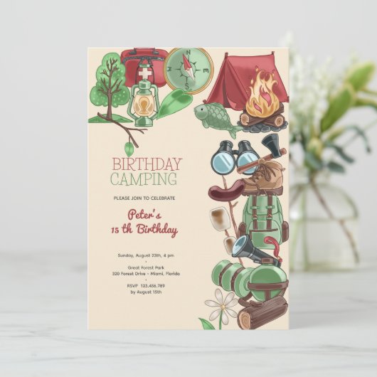 誕生日キャンプ 招待状 (スタンド正面)