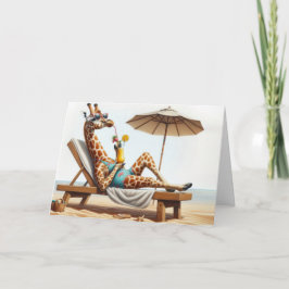 誕生日キリンビーチカクテルを飲む カード