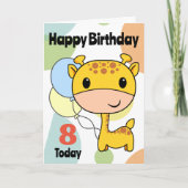 誕生日キリン年齢変更可能 カード (正面)