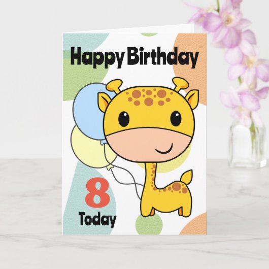 誕生日キリン年齢変更可能 カード (蘭)