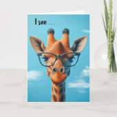 誕生日キリン眼鏡 カード (正面)