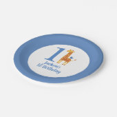 誕生日キリン&バード ペーパープレート (アングル)