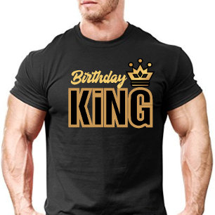 誕生日キングタイポグラフィデザイン Tシャツ
