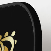 誕生日キング金ゴールドクラウン王室のクイーンラグジュアリー ピックルボールラケット (左詳細)