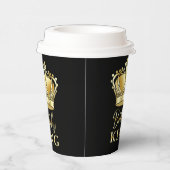 誕生日キング金ゴールドクラウン王室のクイーンラグジュアリー 紙コップ (右)