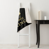 誕生日キング金ゴールドクラウン王室のモノグラムラグジュアリー シェルパブランケット (インサイチュ)