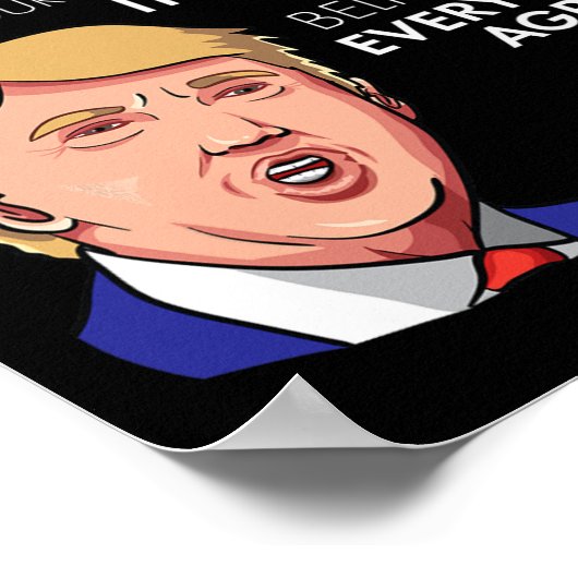 誕生日ギフトおもしろいトランプ引用文シャ男性へツ ポスター (角)