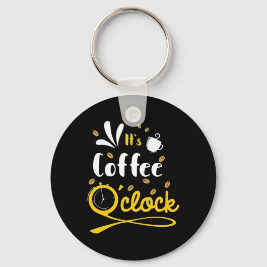 誕生日ギフトそれコーヒーオクロック キーホルダー (正面)