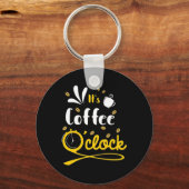 誕生日ギフトそれコーヒーオクロック キーホルダー (正面)