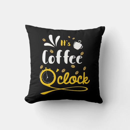誕生日ギフトそれコーヒーオクロック クッション (正面)
