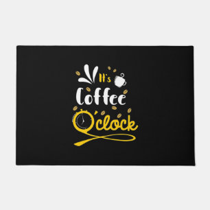 誕生日ギフトそれコーヒーオクロック ドアマット