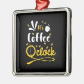誕生日ギフトそれコーヒーオクロック メタルオーナメント (左)