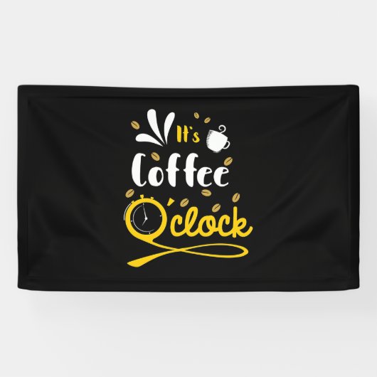 誕生日ギフトそれコーヒーオクロック 横断幕 (横)