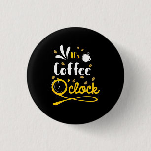 誕生日ギフトそれコーヒーオクロック 缶バッジ