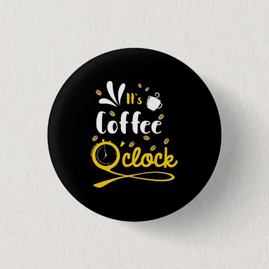 誕生日ギフトそれコーヒーオクロック 缶バッジ (正面)