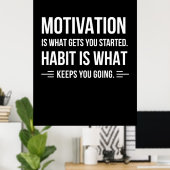 誕生日ギフトのモチベーションを始める ポスター (ホームオフィス)