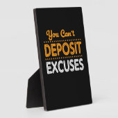 誕生日ギフトは言い訳を入金できない フォトプラーク (側面)