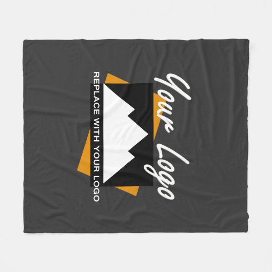 誕生日ギフトアイディアパーソナライズされたモダンエレガント フリースブランケット (正面(横))