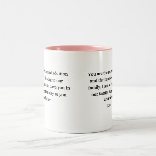 誕生日ギフトインロー2トーンコーヒーM ツートーンマグカップ (中央)