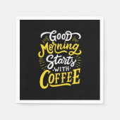 誕生日ギフトグッドモーニングスタートとコーヒー スタンダードカクテルナプキン (正面)