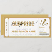 誕生日ギフトコンサートチケットテンプレート提示伝票 (正面/裏面)