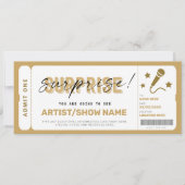 誕生日ギフトコンサートチケットテンプレート提示伝票 (正面)