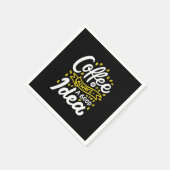 誕生日ギフトコーヒーはいつも良いアイディア スタンダードカクテルナプキン (角)