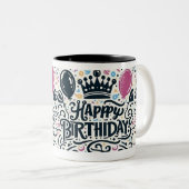 誕生日ギフトコーヒーマグ ツートーンマグカップ (正面右)