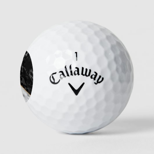 誕生日ギフトゴルフボール白黒大理石 ゴルフボール (ロゴ)
