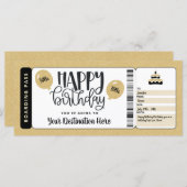 誕生日ギフトサプライズ旅行搭乗券 (正面/裏面)