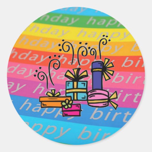 誕生日ギフトシール ラウンドシール (正面)