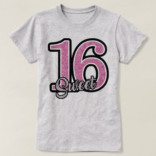 誕生日ギフトスウィート16 Tシャツ (デザイン正面)