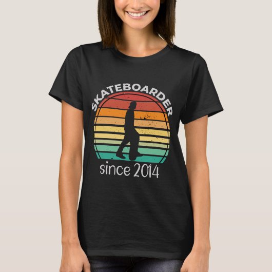 誕生日ギフトスケートボ生まれーダー2014 Tシャツ (正面)