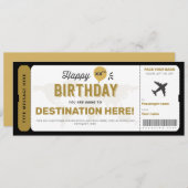 誕生日ギフトチケットサプライズ搭乗券カード (正面/裏面)