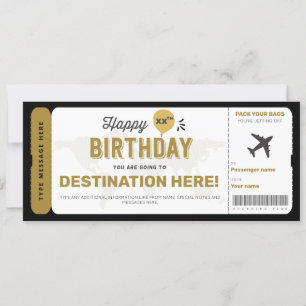 誕生日ギフトチケットサプライズ搭乗券カード