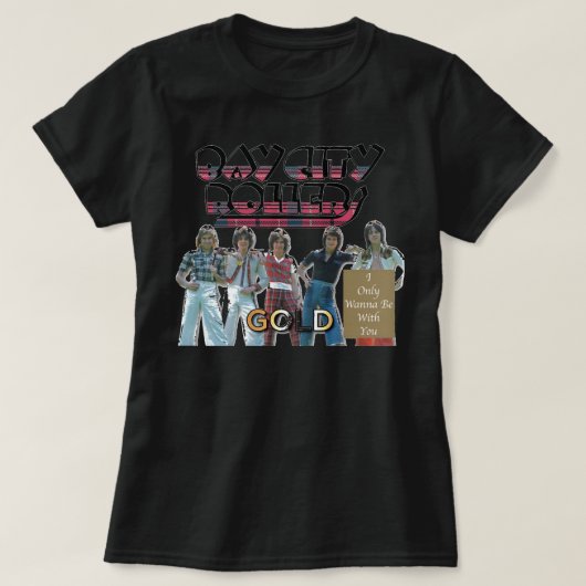 誕生日ギフトバンドベイシティローラミュージックロックC Tシャツ (デザイン正面)