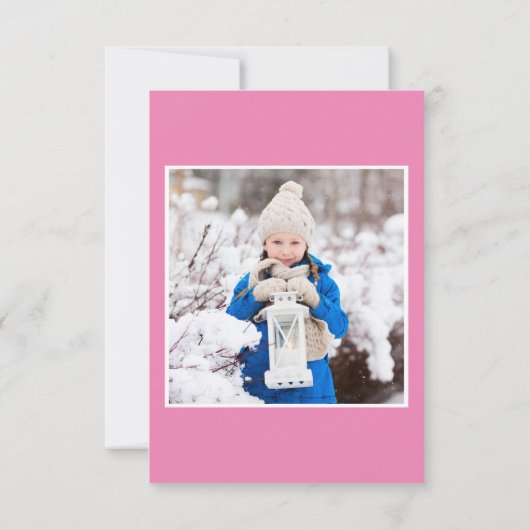 誕生日ギフトピンクサンキューカード サンキューカード (裏面)